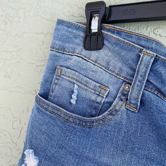 Cooper Flash Women's Mid Rise Denim Shorts Blue Size 14 Casual Summer - Picture 4 of 6